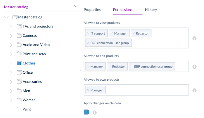 Permissions for proposals